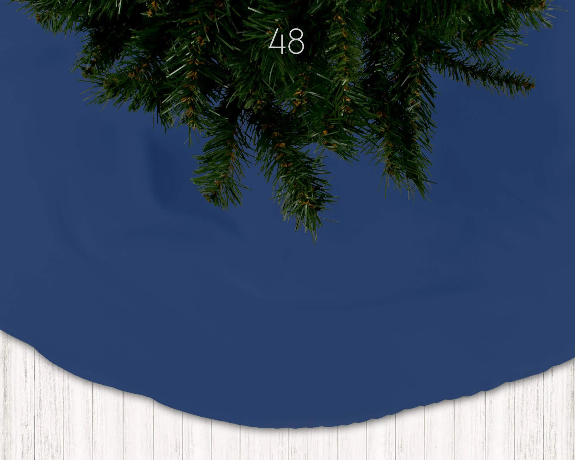 Glacier, Lake, Admiral, American, Navy Blue Holiday Christmas Tree Skirts