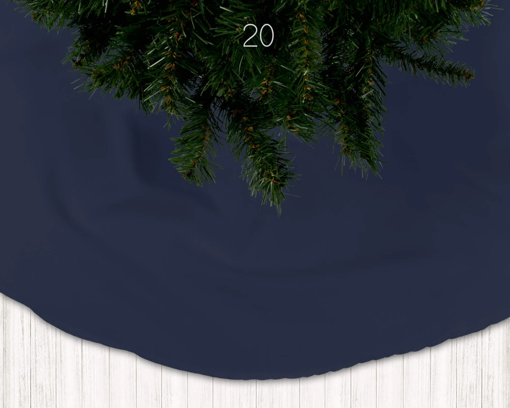 Glacier, Lake, Admiral, American, Navy Blue Holiday Christmas Tree Skirts