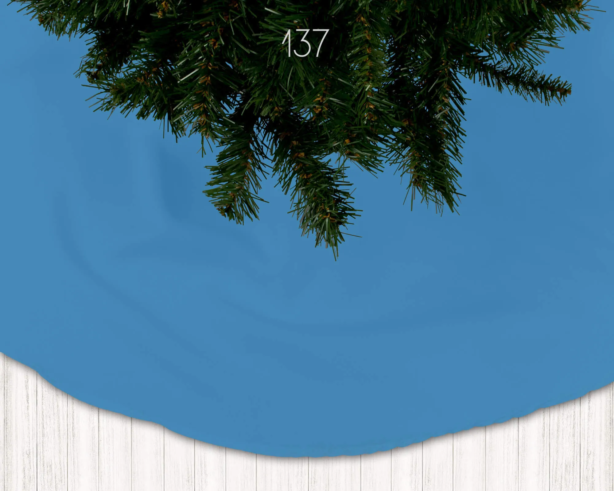 Glacier, Lake, Admiral, American, Navy Blue Holiday Christmas Tree Skirts