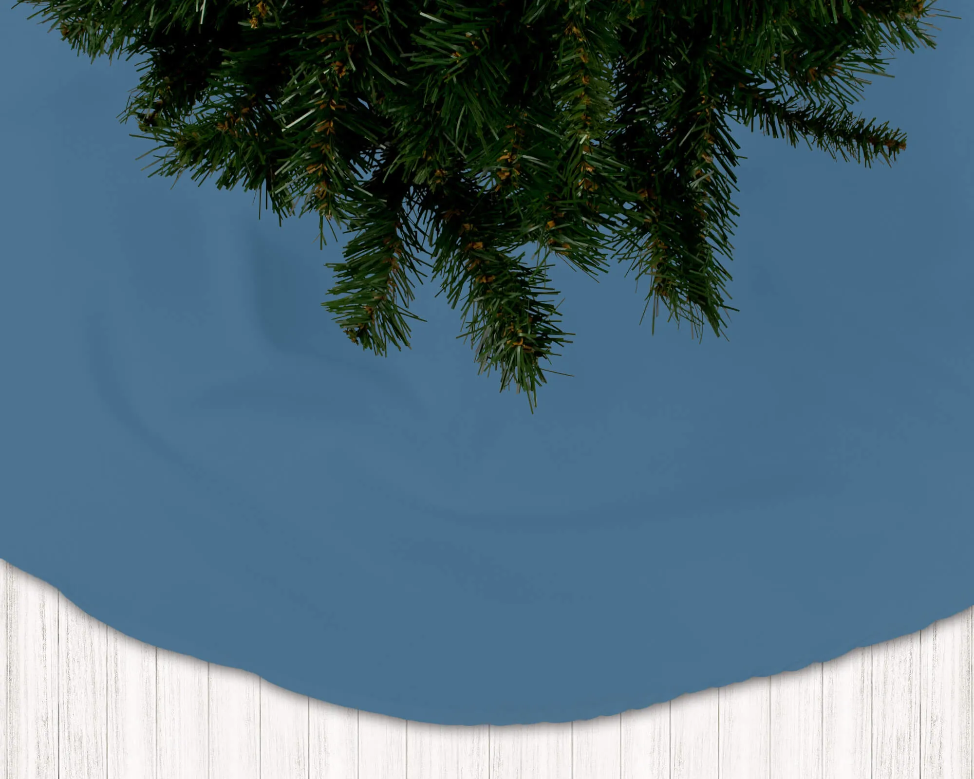 Glacier, Lake, Admiral, American, Navy Blue Holiday Christmas Tree Skirts