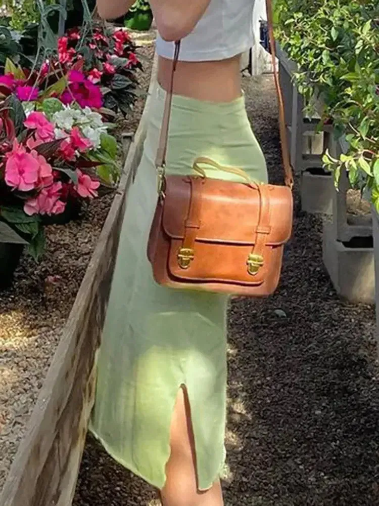 Green Midi Skirt