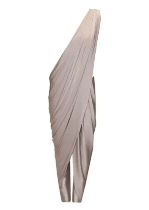 Grey Silk Sari & Trousers