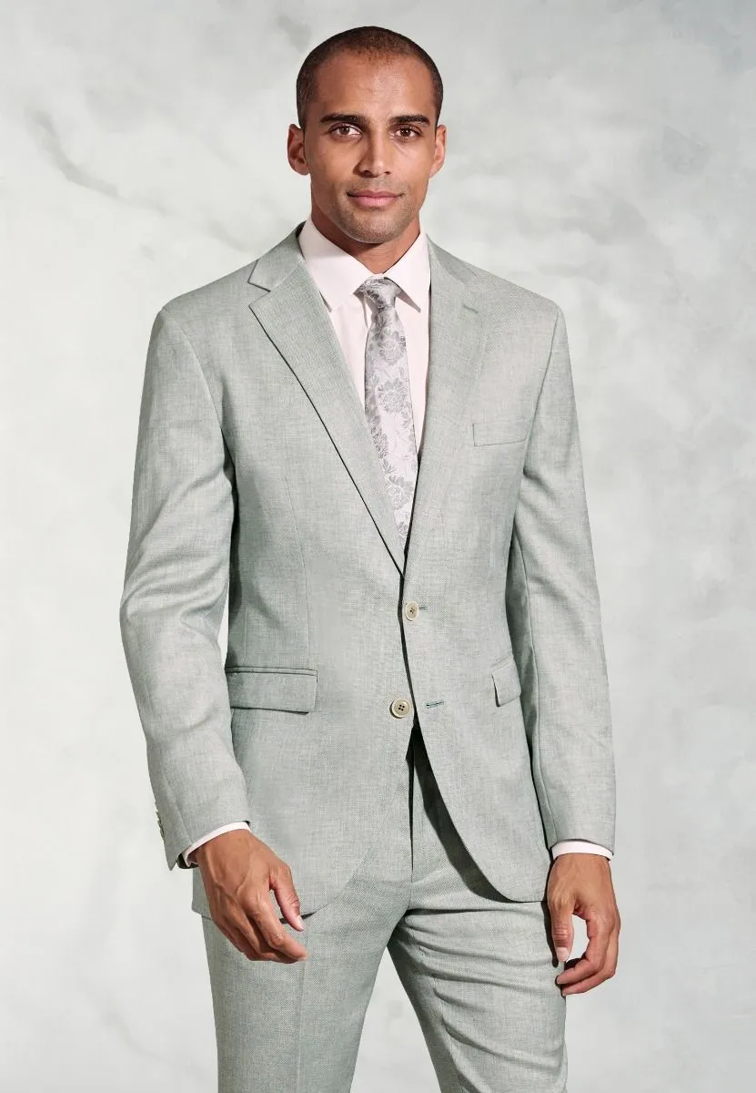 Hardy Tailored Fit Texture Suit Jacket - Green