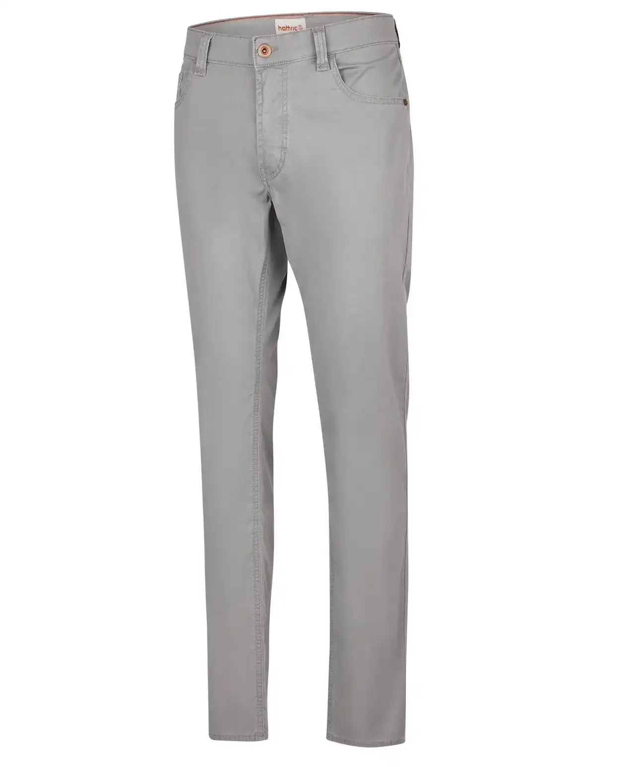 Hattric Mens Harris Slim 5 Pocket Trousers Grey