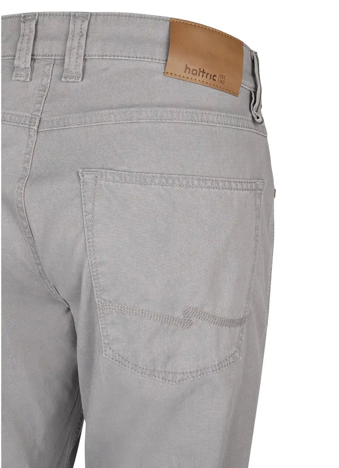 Hattric Mens Harris Slim 5 Pocket Trousers Grey
