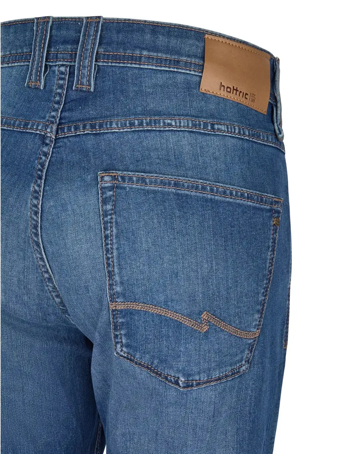 Hattric Mens Harris Slim Stretch Jeans Light Blue