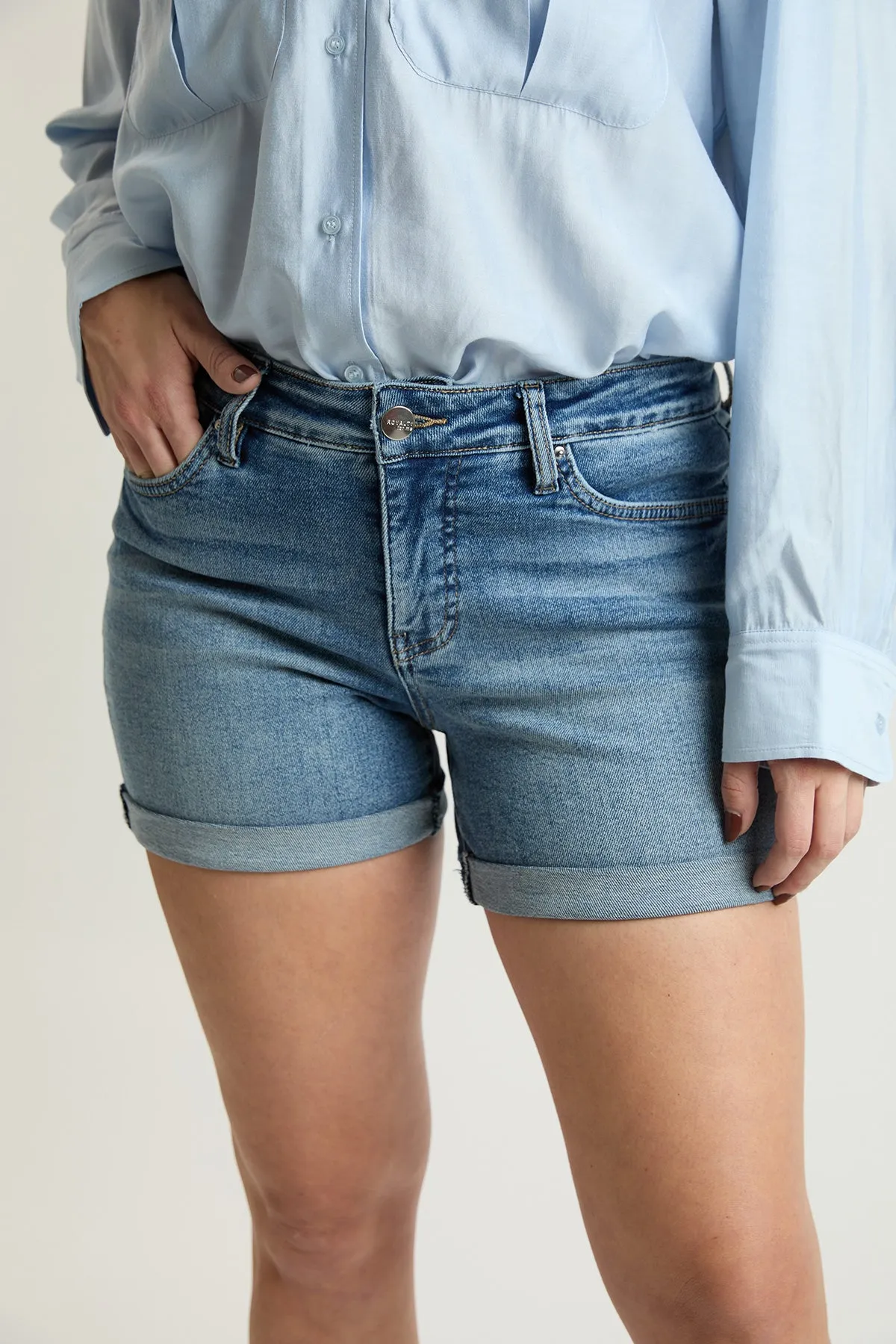 High Rise Premium Stretch Fold-Over Cuff Shorts, Pack of 8
