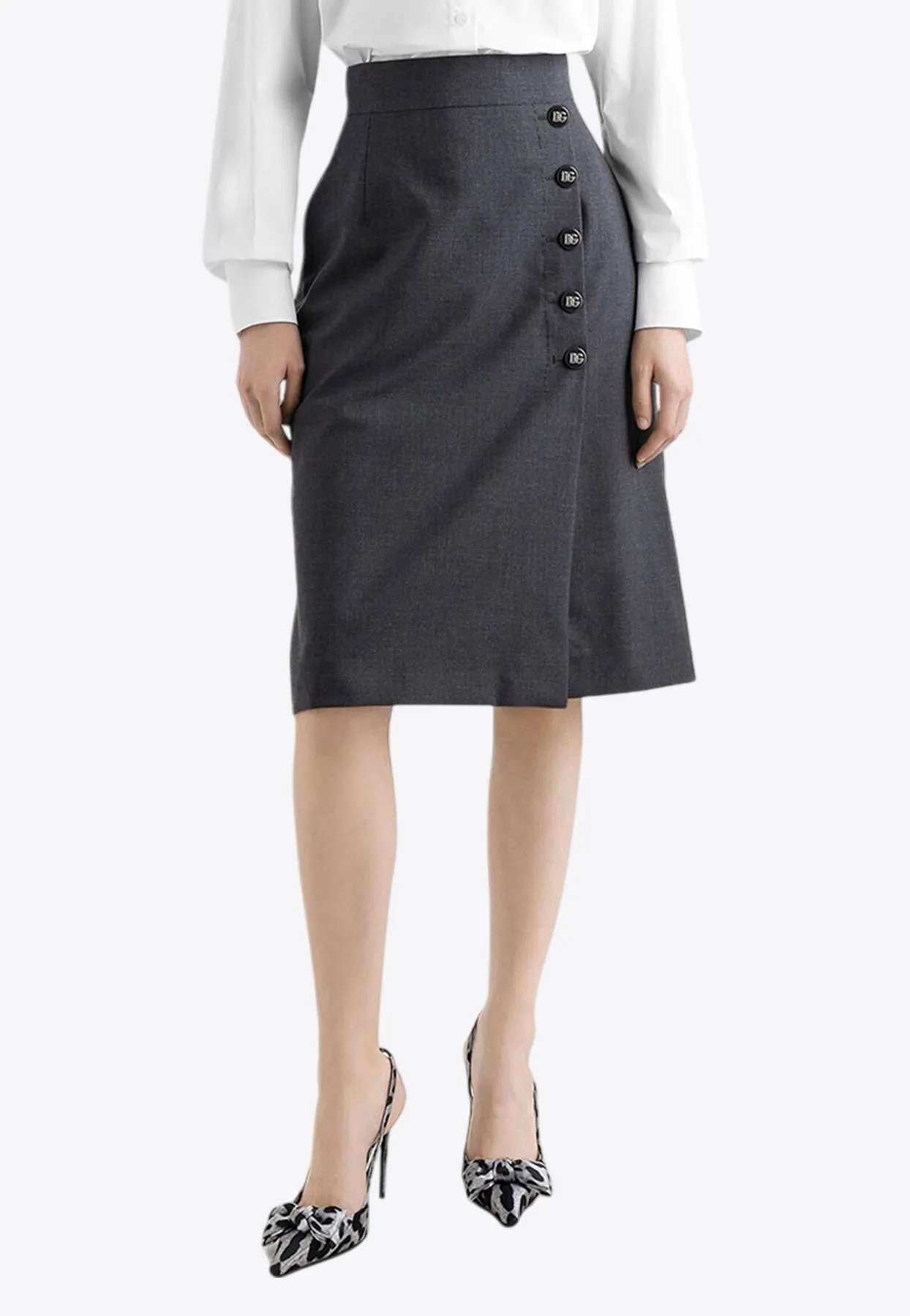 High-Waist A-line Skirt