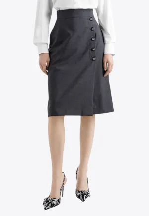 High-Waist A-line Skirt