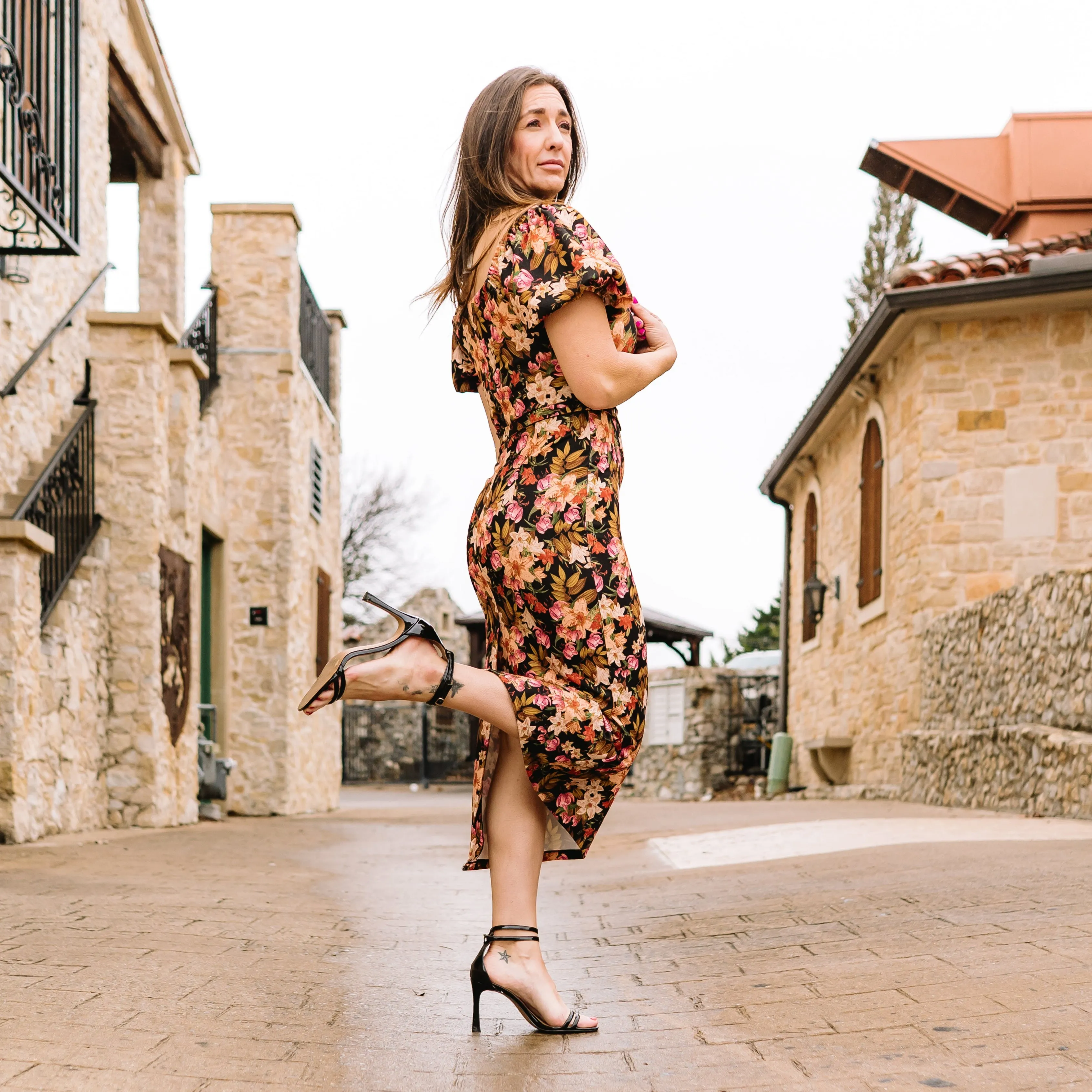 Hot Commodity Floral Print Midi Dress- FINAL SALE