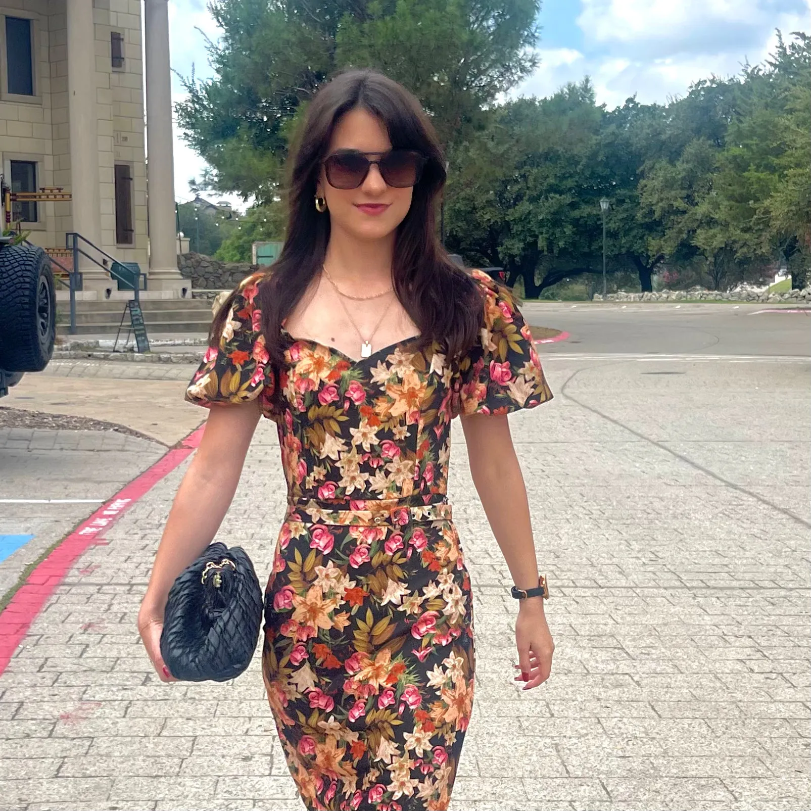 Hot Commodity Floral Print Midi Dress- FINAL SALE