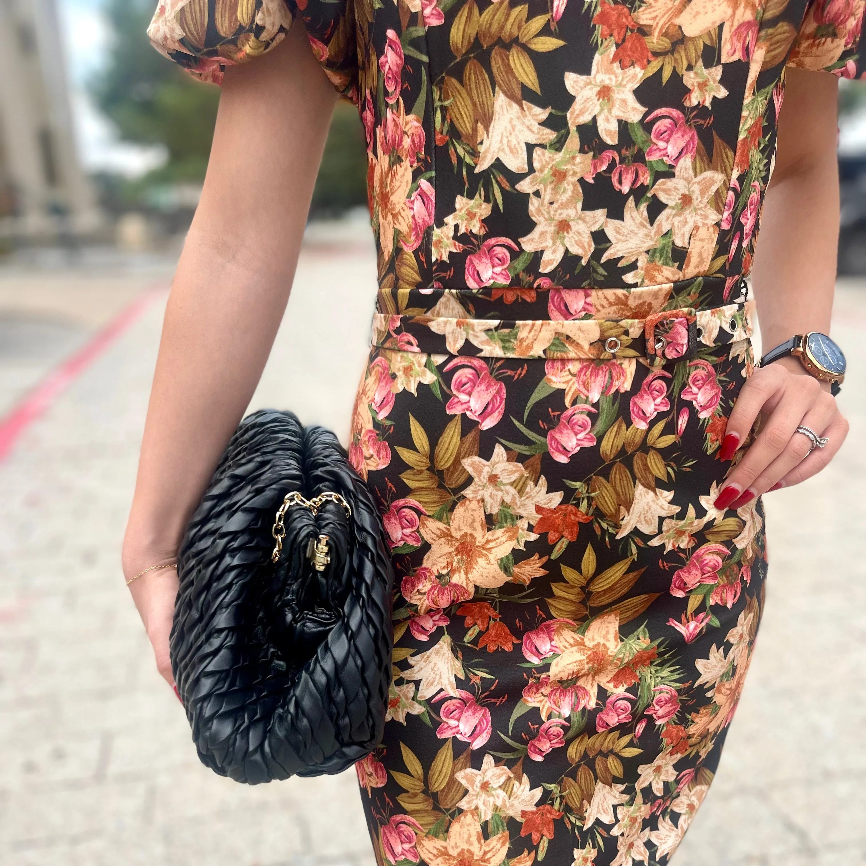 Hot Commodity Floral Print Midi Dress- FINAL SALE