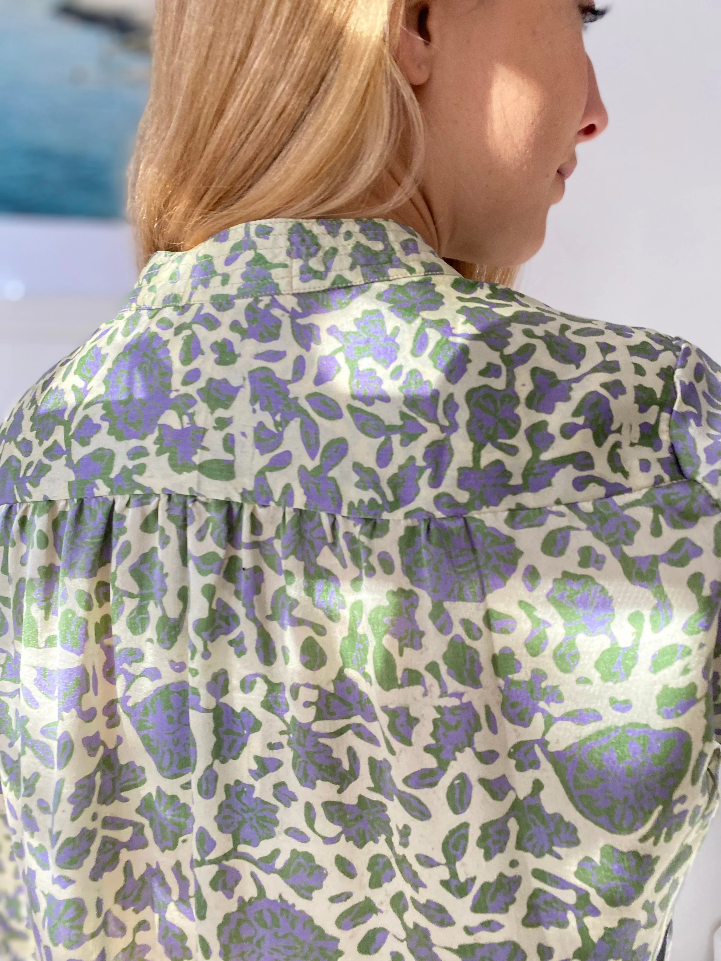 HOTEL The Fleurs Silk Blouse in Mauve