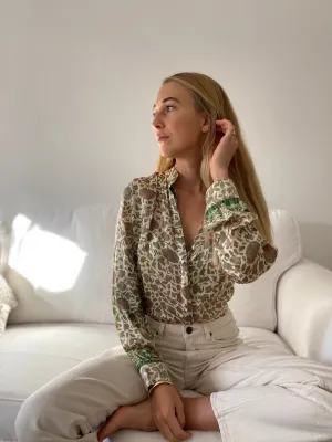 HOTEL The Fleurs Silk Blouse in Pink