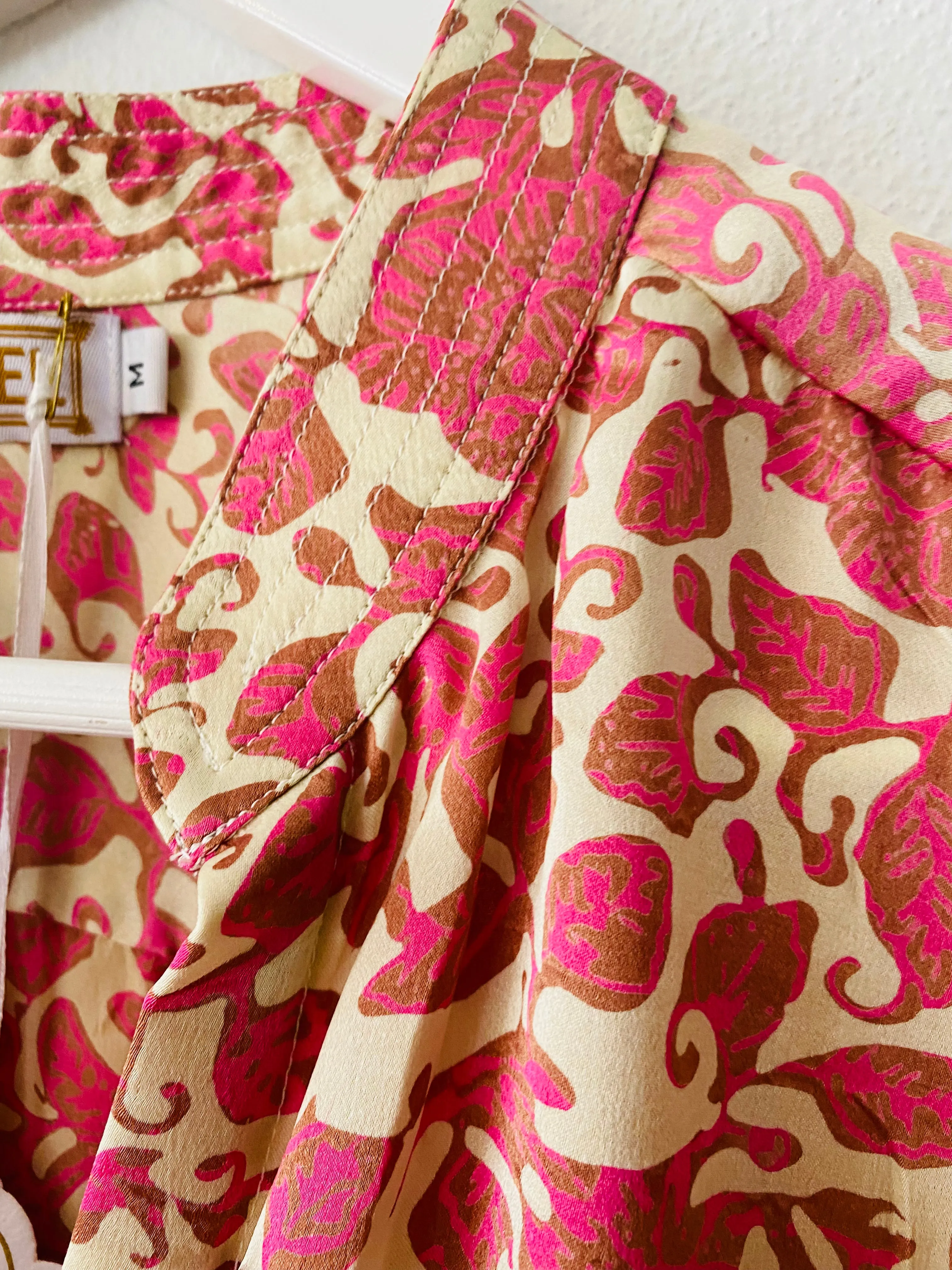 HOTEL The Fleurs Silk Blouse in Soft Pink