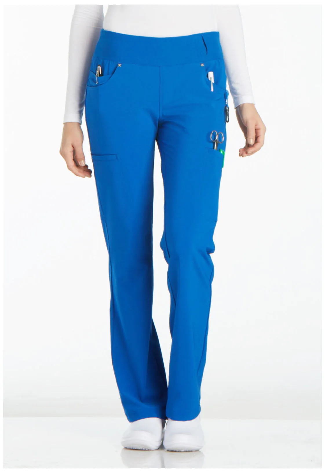 iFlex CK002 Mid Rise Straight Leg Pull-on Pants Royal