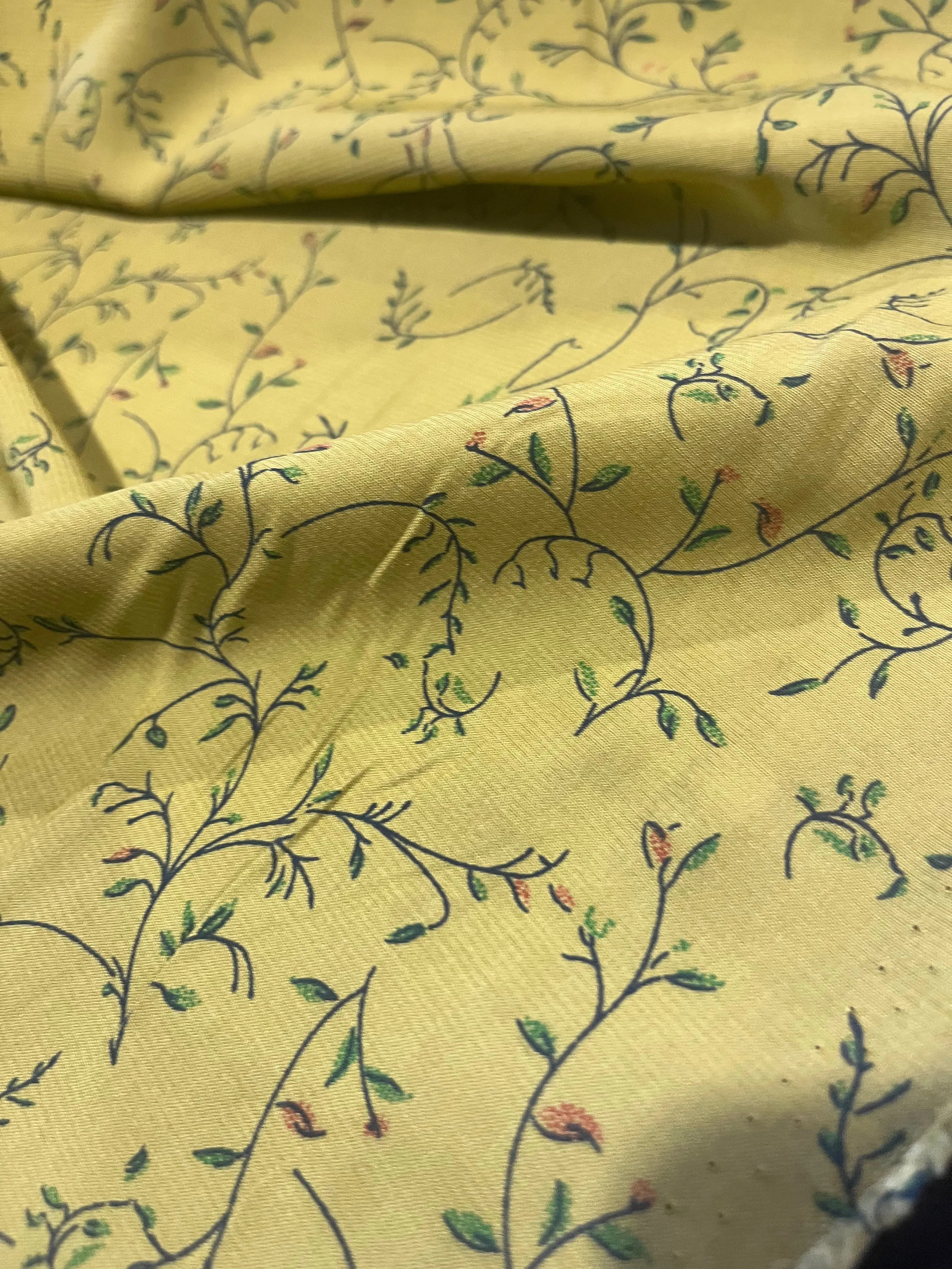 Isidore 002 viscose mustard print