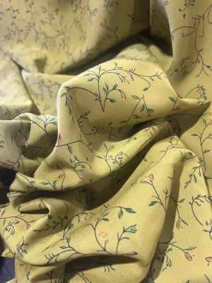 Isidore 002 viscose mustard print
