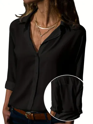 Isla™ | Versatile Solid Button Collar Shirt