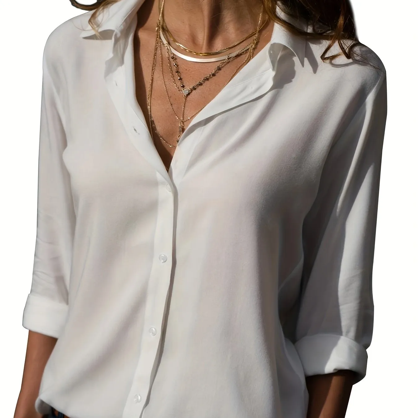 Isla™ | Versatile Solid Button Collar Shirt