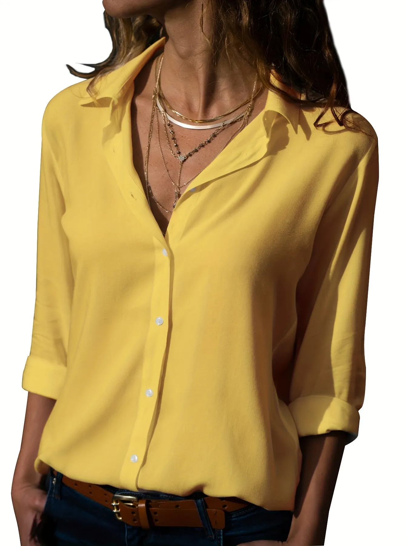 Isla™ | Versatile Solid Button Collar Shirt