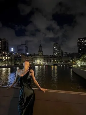 JazzHer Modest Sheath One Shoulder Straps Sleeveless Black Satin Prom Dresses Evening Dress (PRE-ORDER)