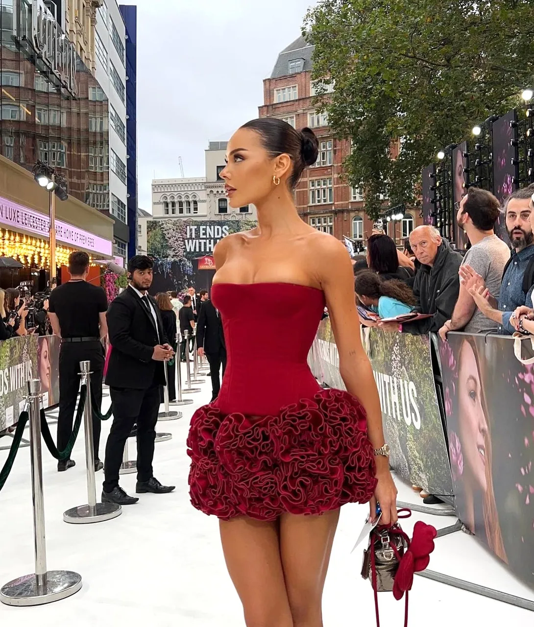 JazzHer Sexy Sheath Straps Burgundy Homecoming Dresses Short Hoco Dress With Flowers (PRE-ORDER)