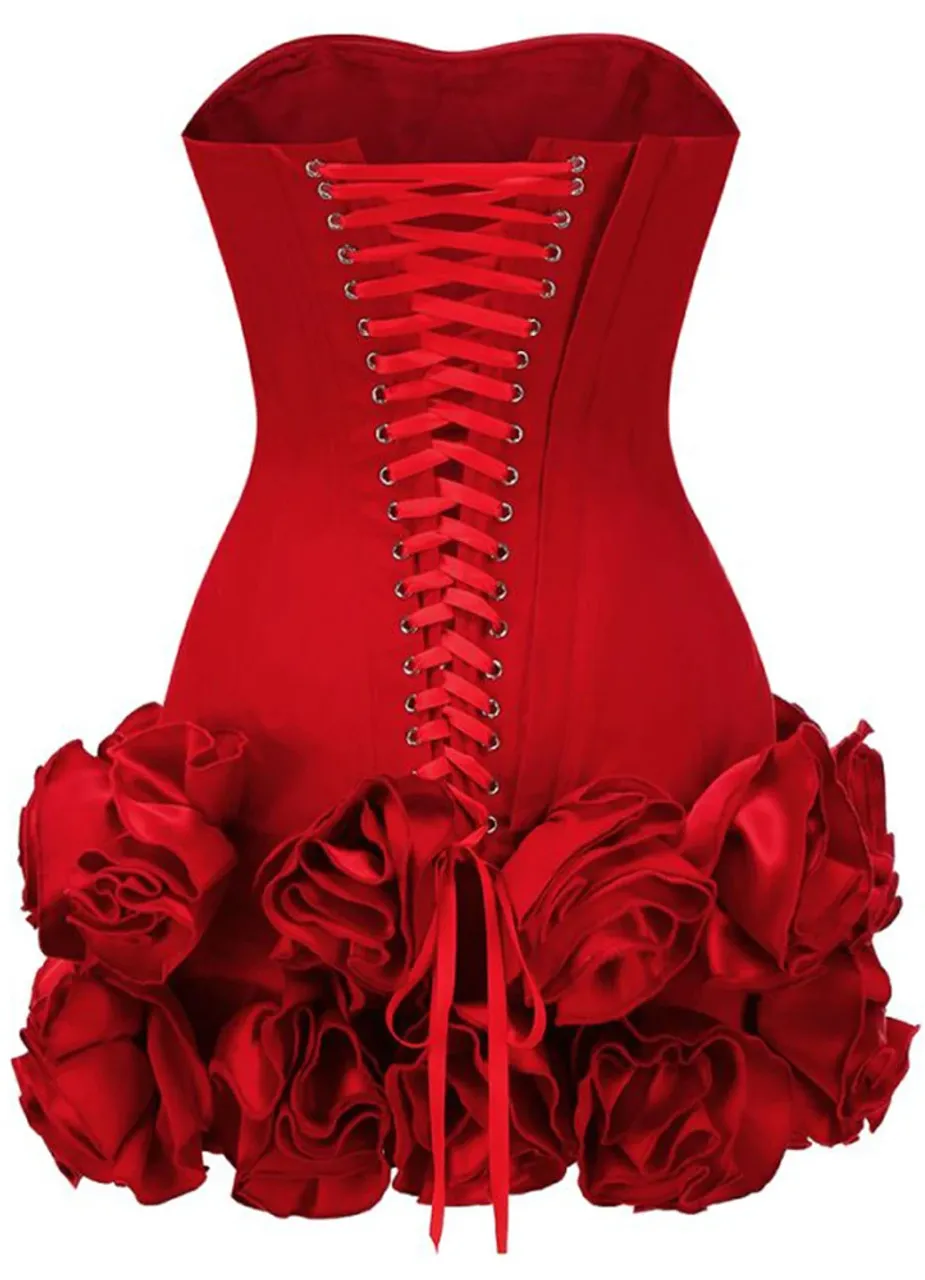 JazzHer Sexy Sheath Straps Burgundy Homecoming Dresses Short Hoco Dress With Flowers (PRE-ORDER)