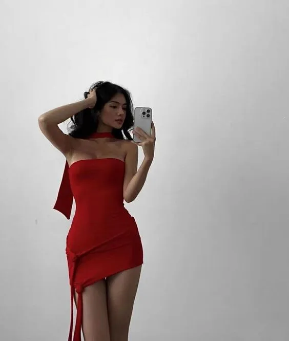 JazzHer Simple Sheath Red Homecoming Dresses Short Hoco Dress For Teens (PRE-ORDER)