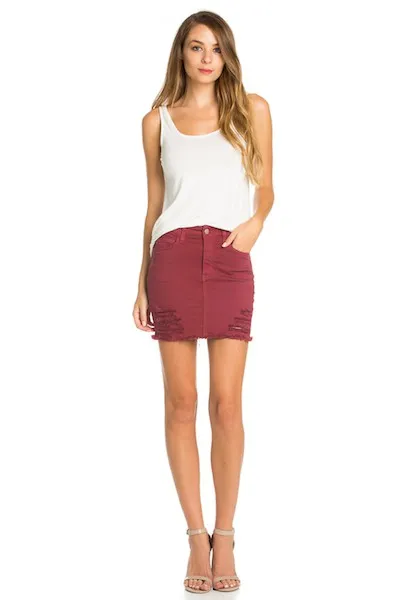 Jeans Mini Skirt, Vintage Denim, Western Style