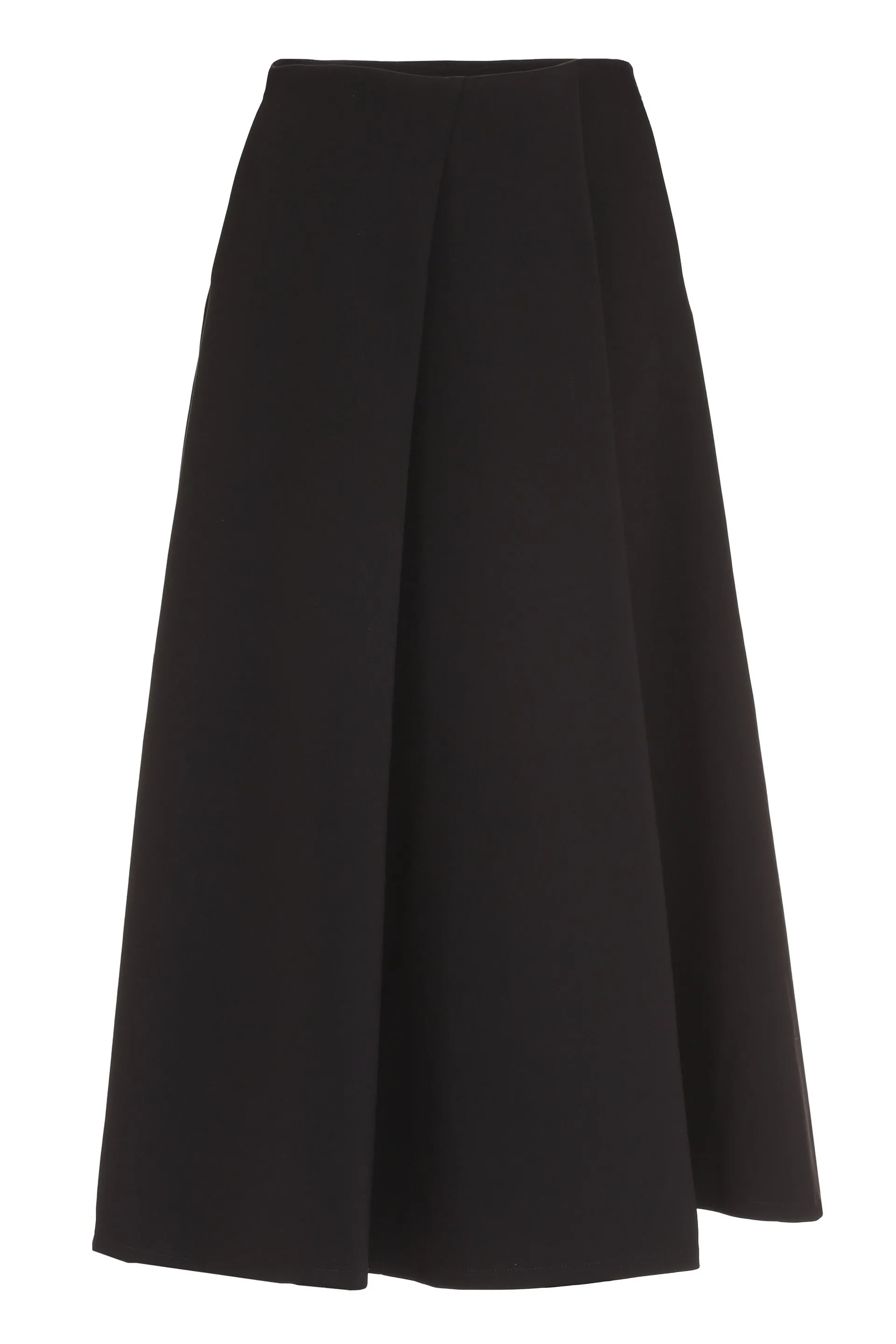Jersey detail a-line skirt