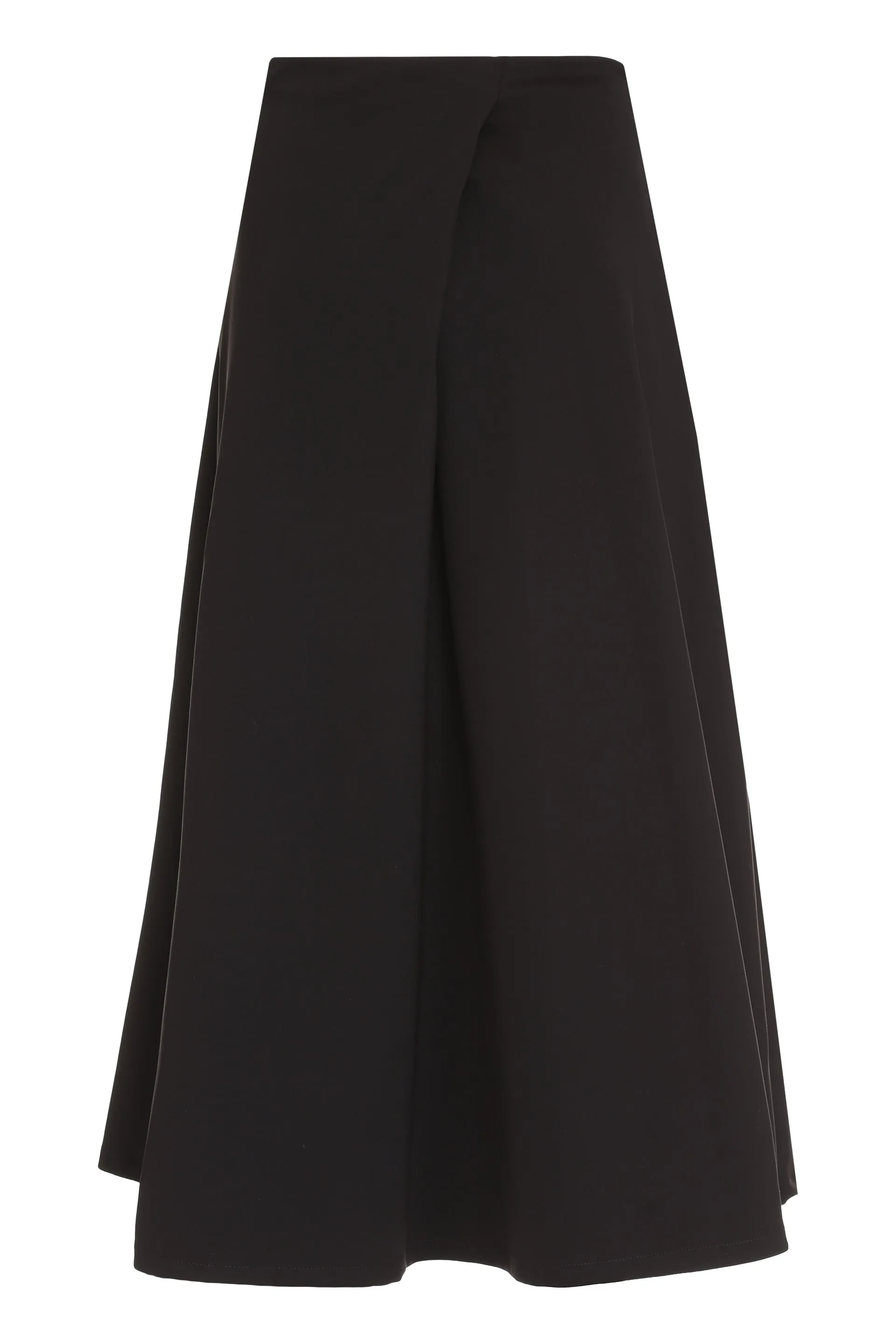 Jersey detail a-line skirt