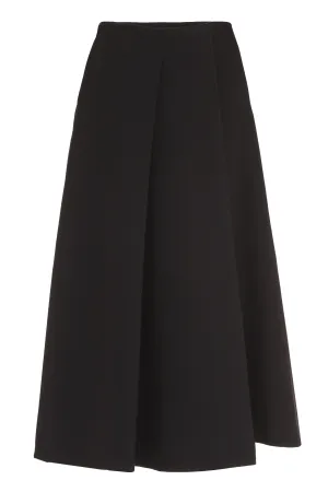 Jersey detail a-line skirt