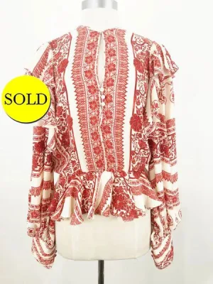 Johanna Ortiz Silk Blouse Size 6
