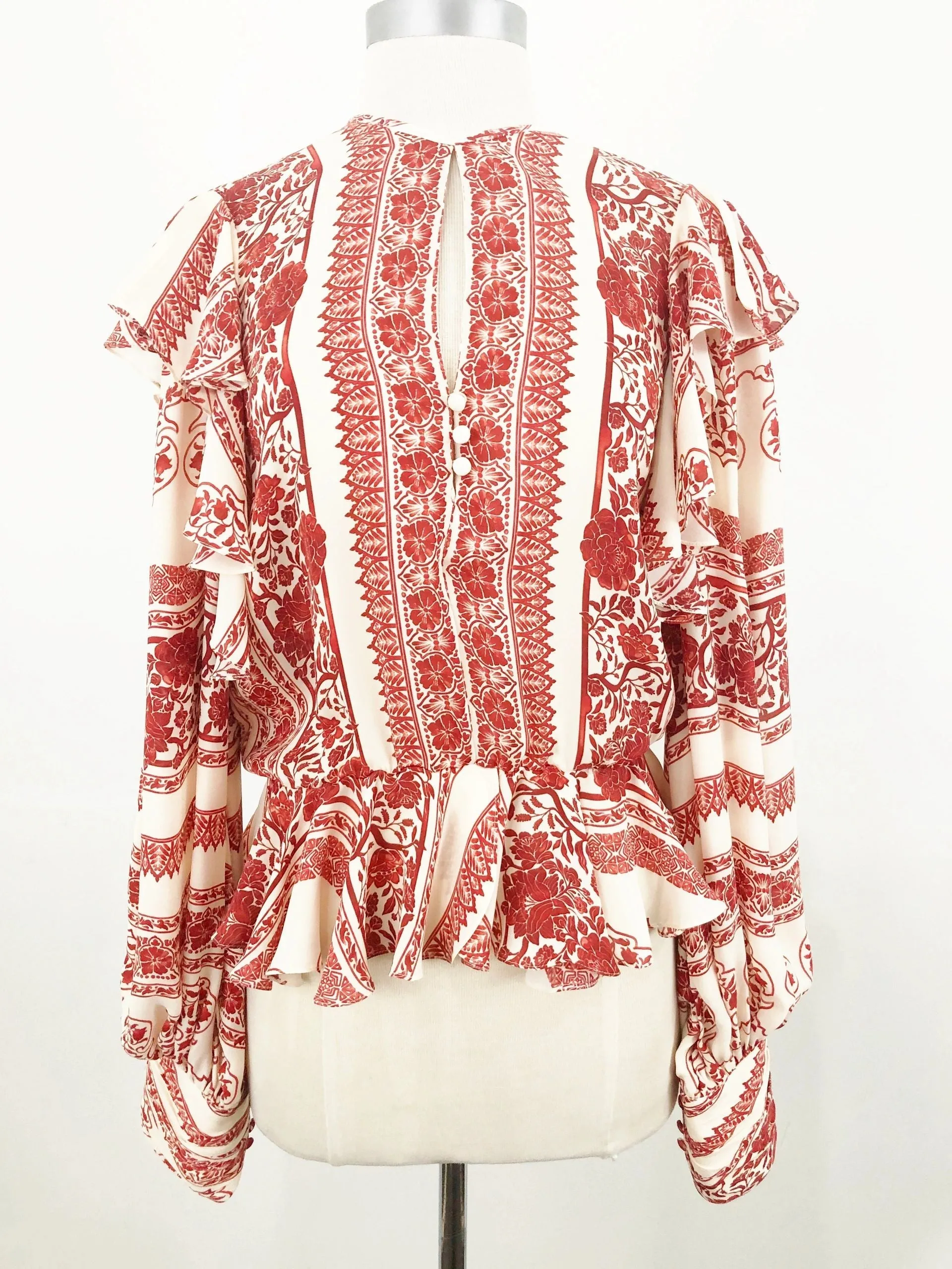 Johanna Ortiz Silk Blouse Size 6