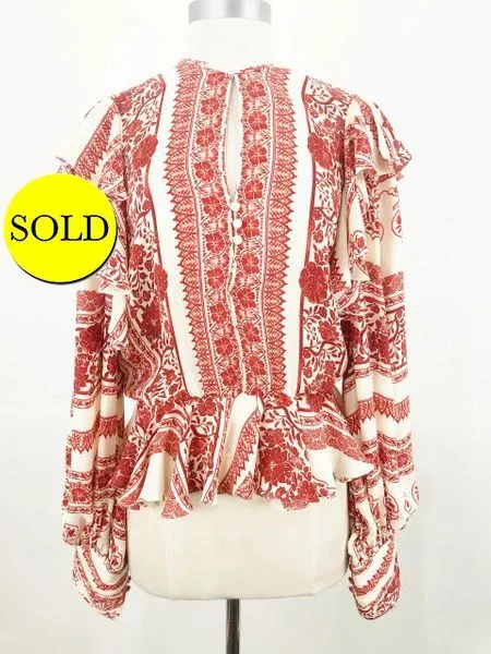 Johanna Ortiz Silk Blouse Size 6