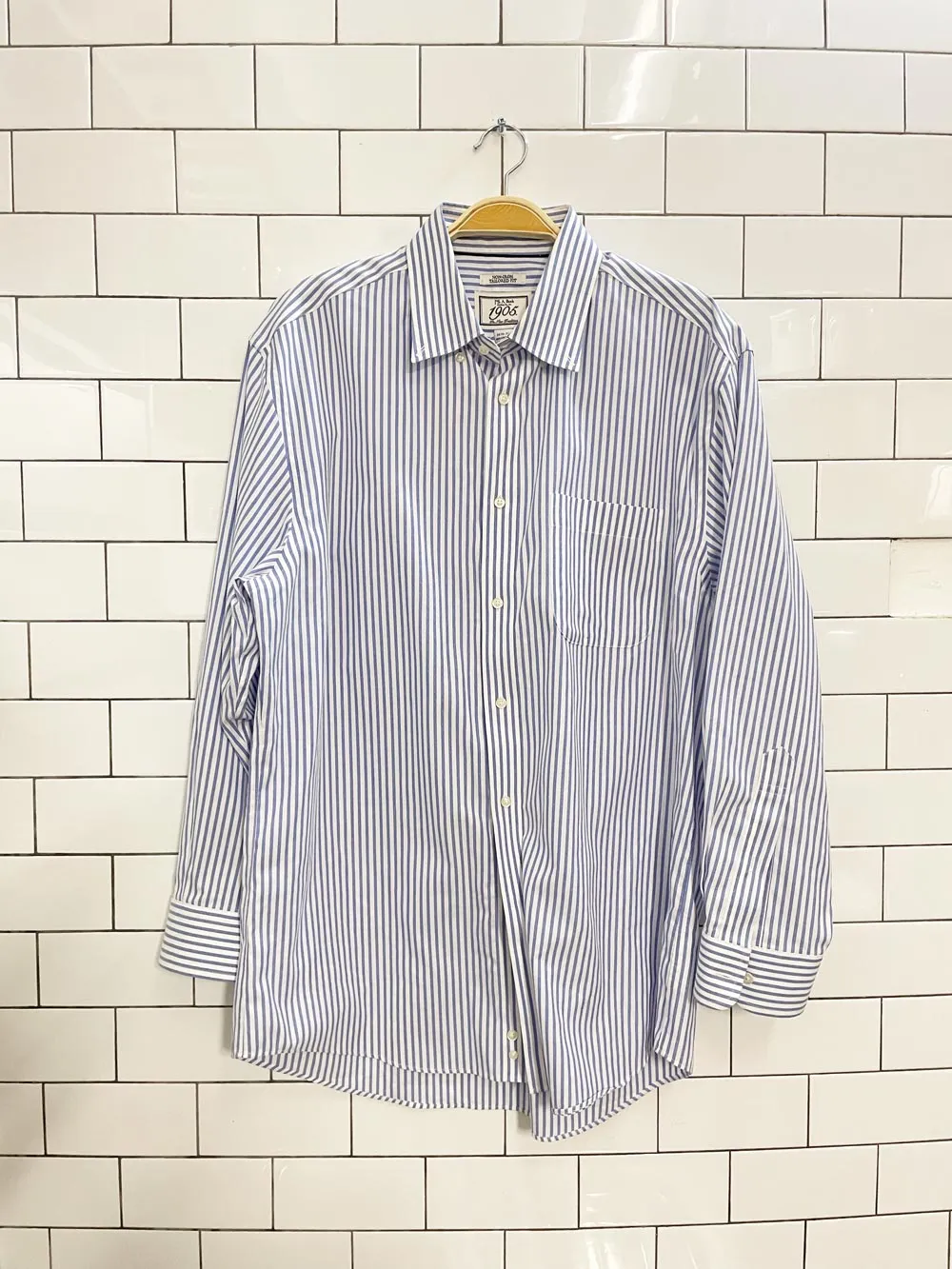 jos a bank oversized striped boyfriend shirt