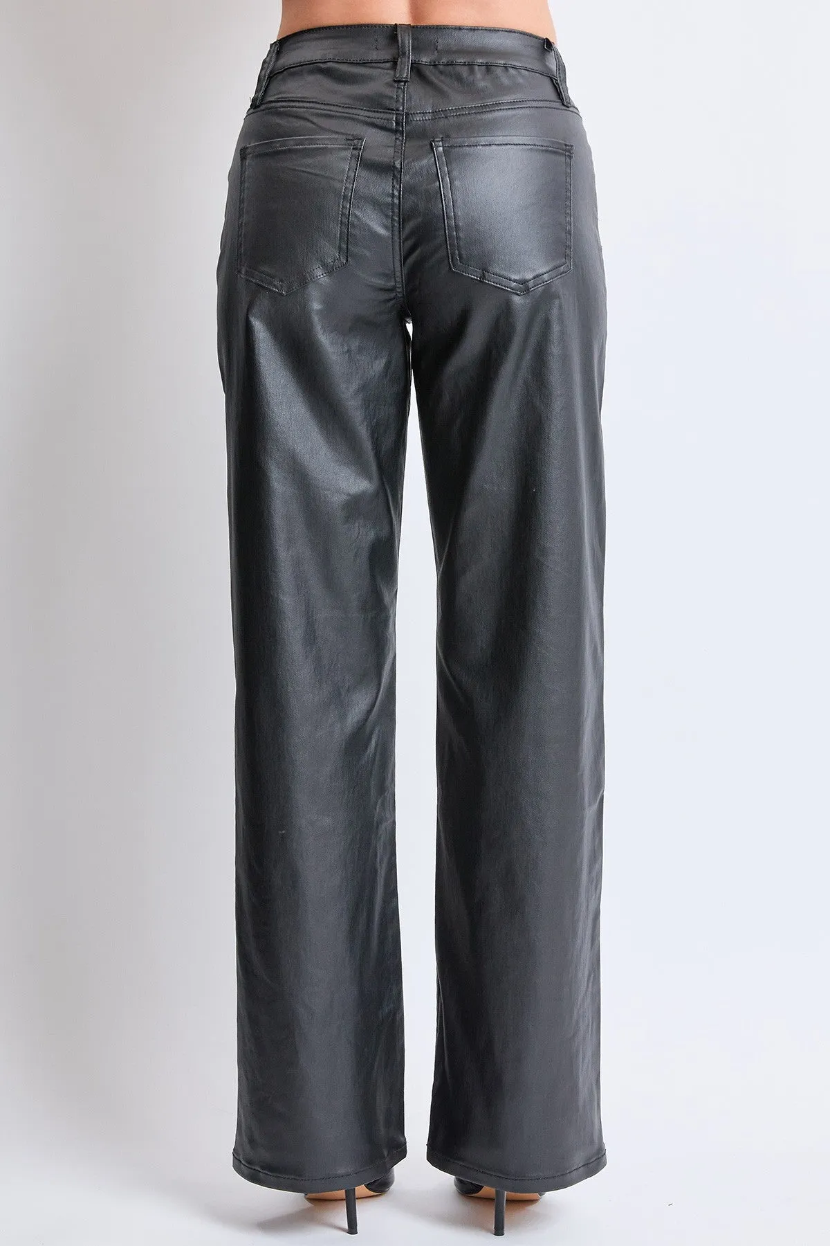 Junior High Rise Straight Leg Faux Leather Pants, Pack of 12