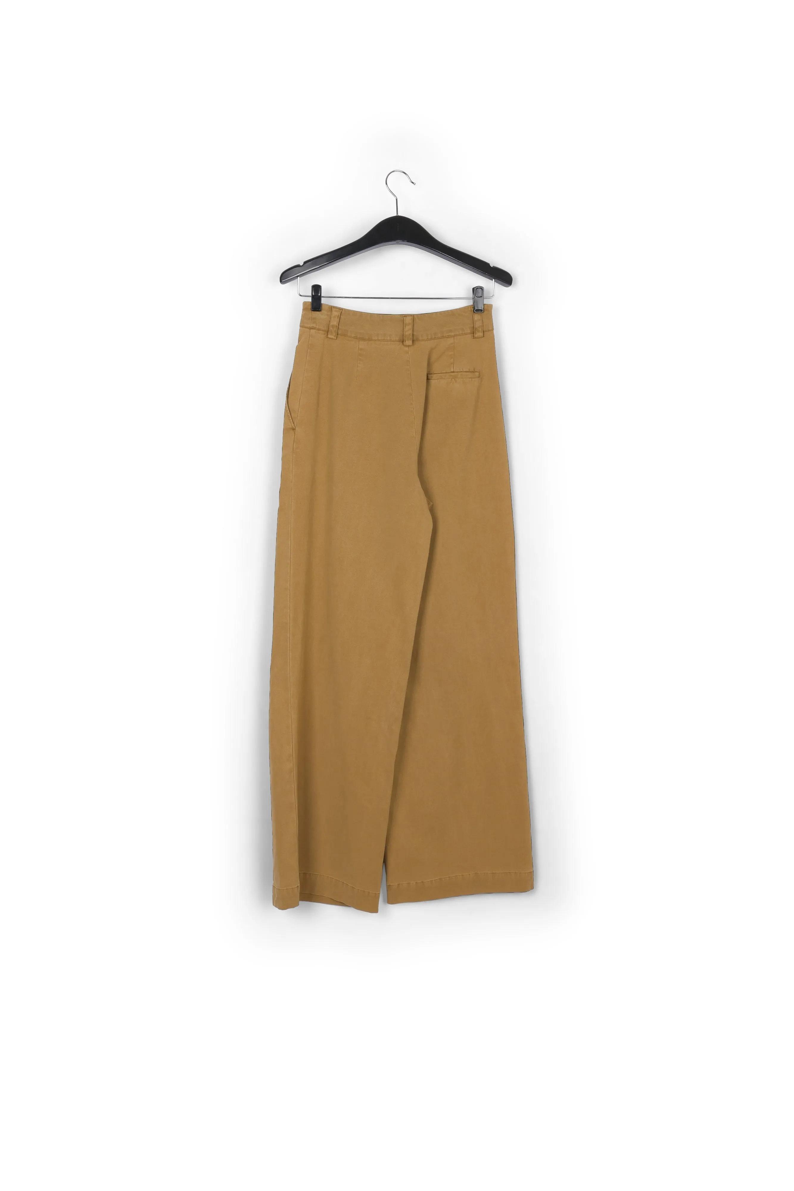 Khaki straight-leg pants