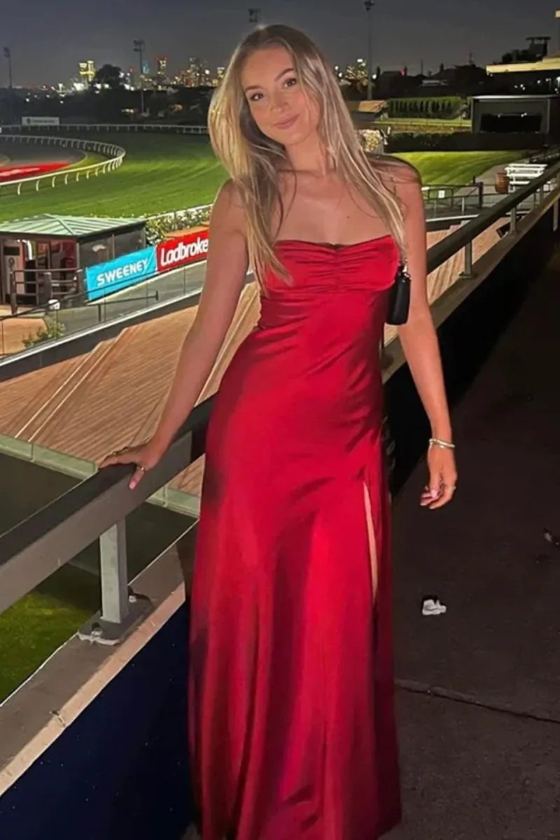 Kitri | Sweetheart Long Sheath Prom Dress With Split