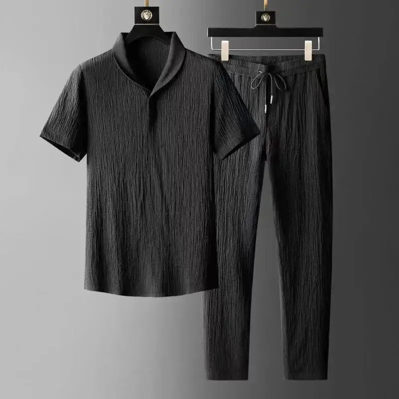 Klarity Couture Slim Fit Zweiteiliges Set mit Kordelzughose