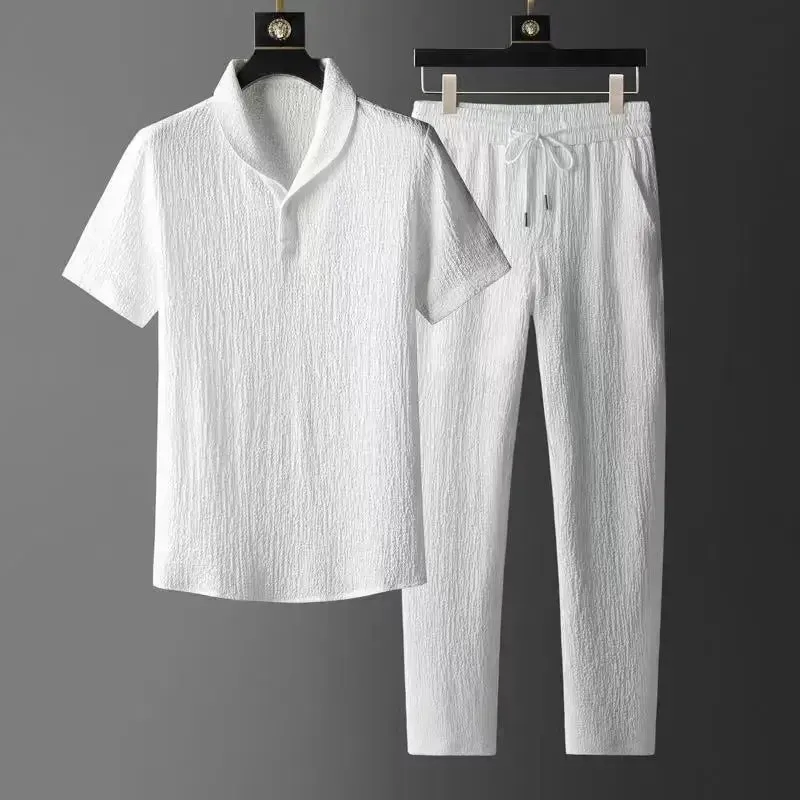 Klarity Couture Slim Fit Zweiteiliges Set mit Kordelzughose