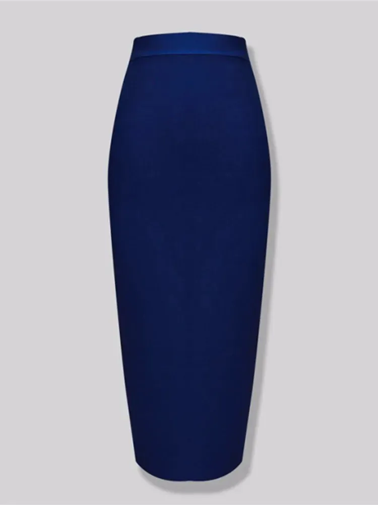 Knee Length Bandage Skirt Women Elastic Bodycon Summer Pencil Skirts