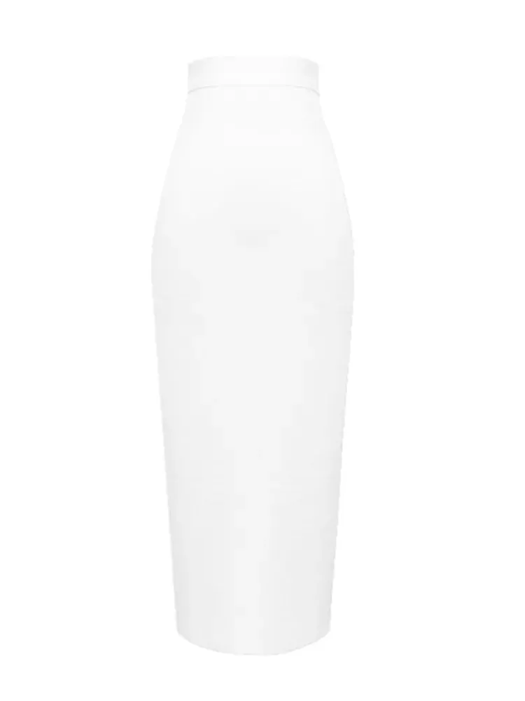 Knee Length Bandage Skirt Women Elastic Bodycon Summer Pencil Skirts