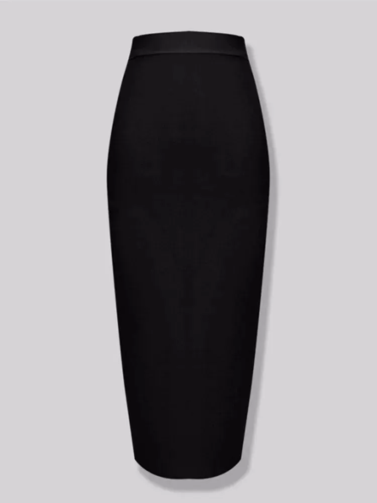 Knee Length Bandage Skirt Women Elastic Bodycon Summer Pencil Skirts