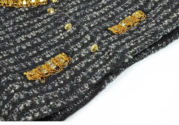 Krystin Striped Tweed Suit