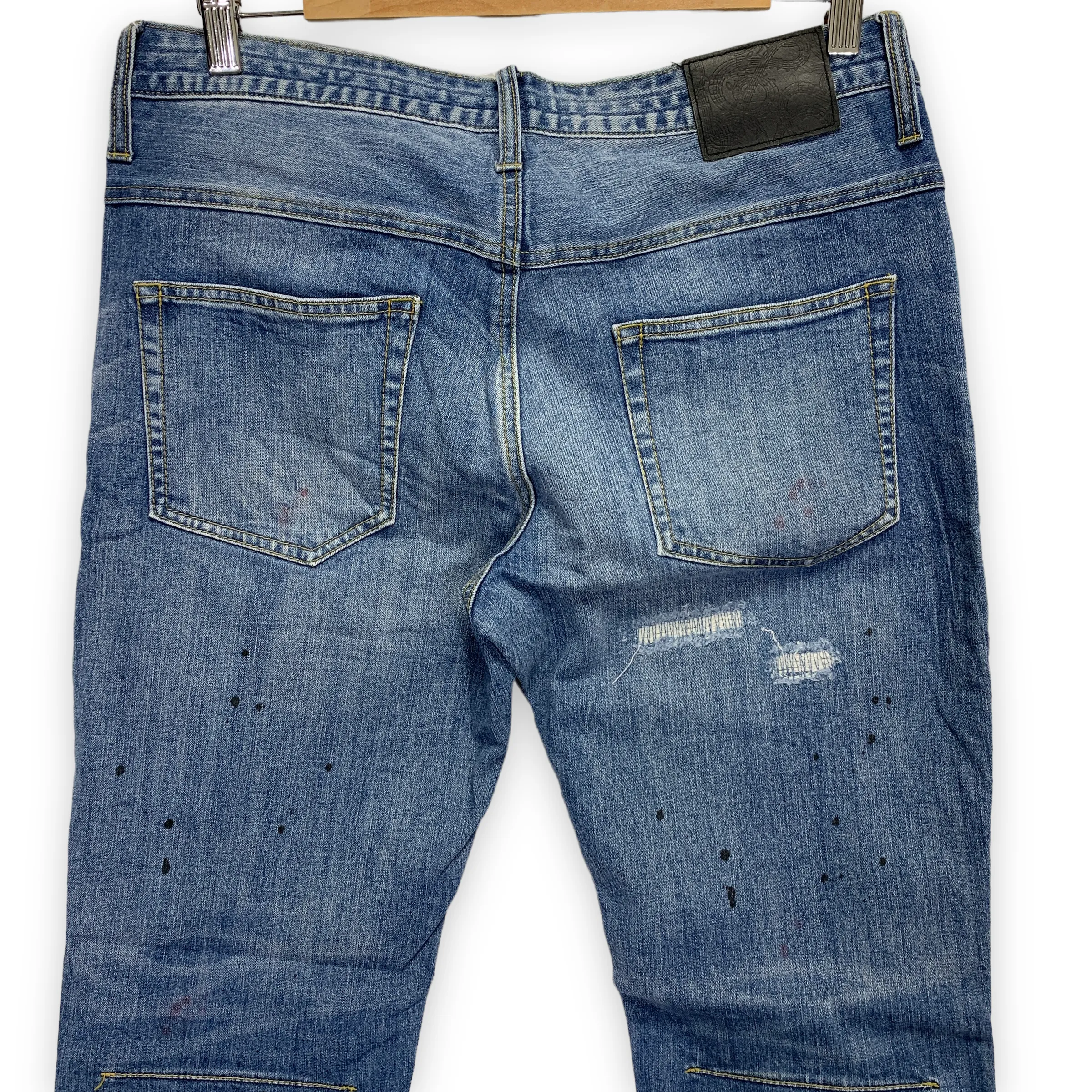 [L] Number Nine x Loveless Distressed Denim Jeans Indigo