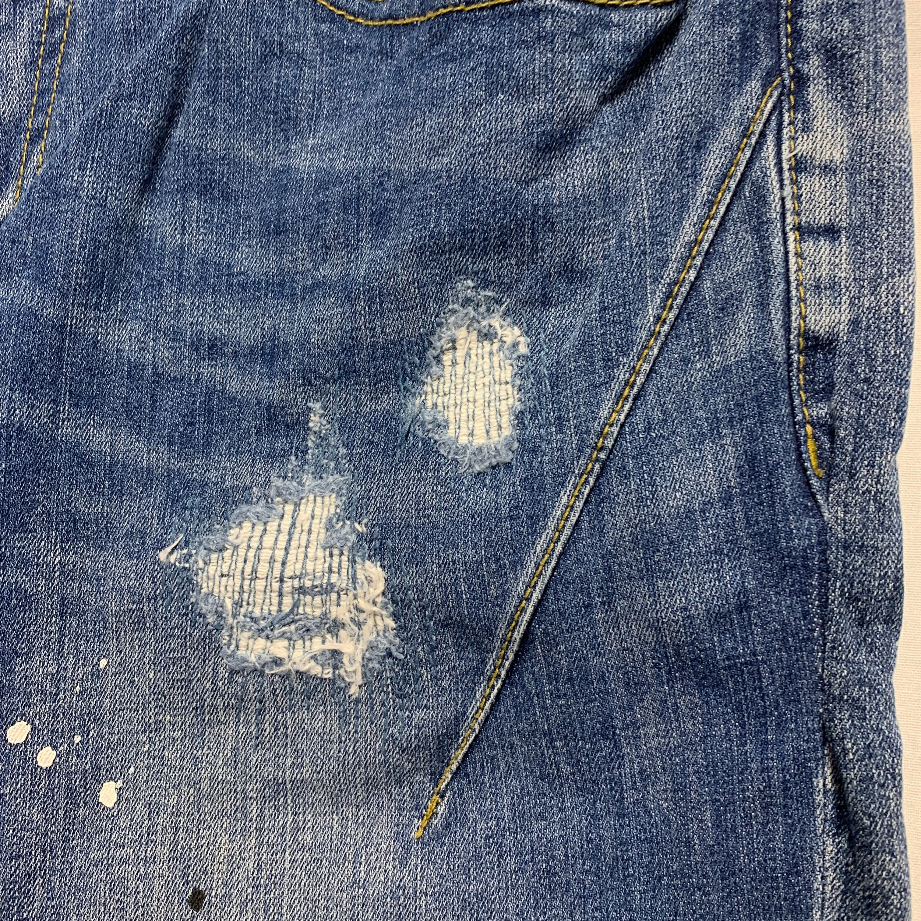 [L] Number Nine x Loveless Distressed Denim Jeans Indigo