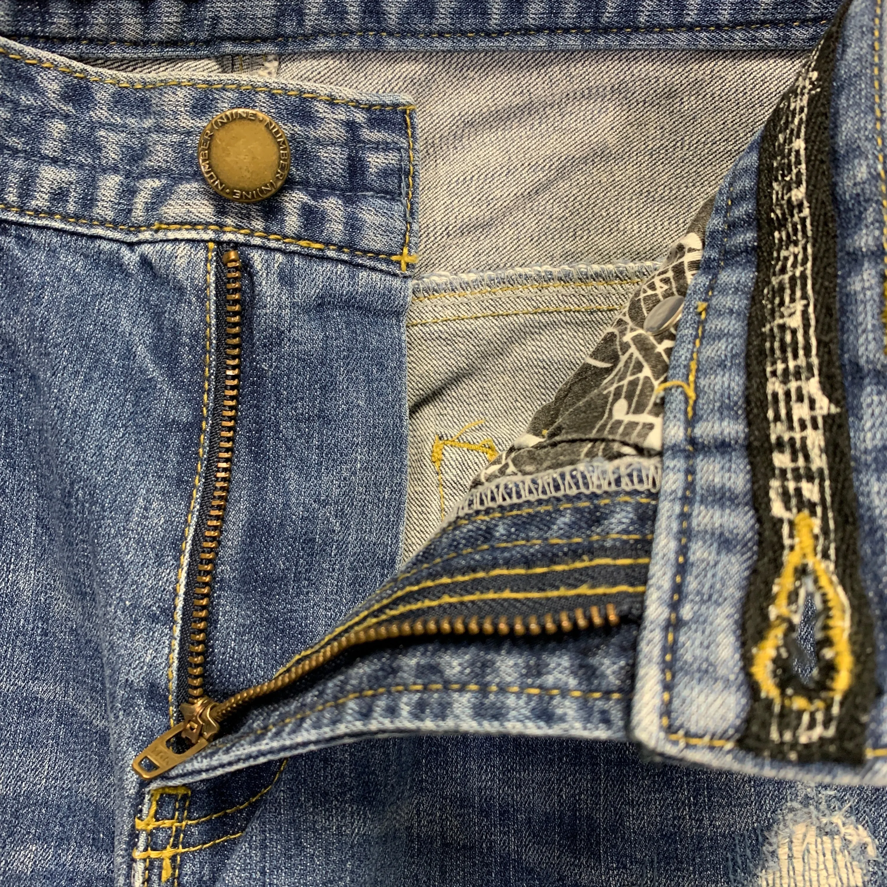 [L] Number Nine x Loveless Distressed Denim Jeans Indigo