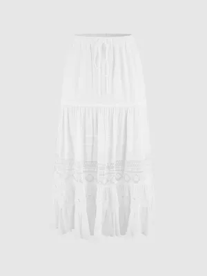 Lace Maxi A-Line Skirts